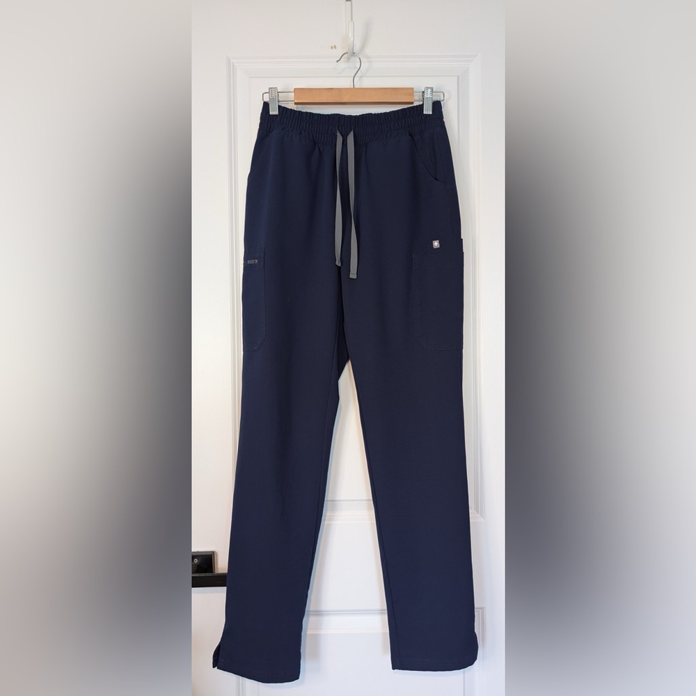 Figs Yola Skinny Scrub Pant Navy Blue Size Small Tall